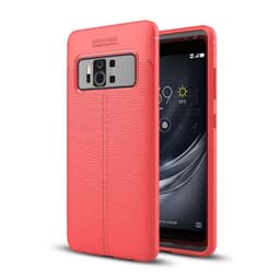 Nahkakuvioitu TPU kuori Asus Zenfone AR (ZS571KL)  - punainen