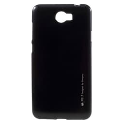 Mercury i Jelly Metal kotelo Huawei Y5 II, Y6 II Compact  - musta