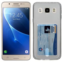 Silikondeksel med kort  Samsung Galaxy J7 2016 (SM-J710F)  - Grå