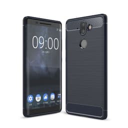 Harjattu TPU kuori Nokia 8 Sirocco (TA-1005)  - sininen