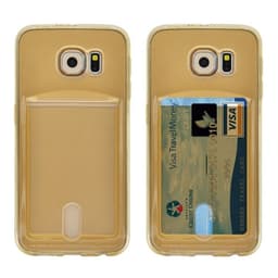 Silikondeksel med kort  Samsung Galaxy S6 (SM-G920F)  - Gull