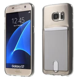 Silikondeksel med kort  Samsung Galaxy S7 (SM-G930F)  - Grå