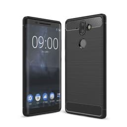 Børstet silikone cover Nokia 8 Sirocco (TA-1005)  - sort