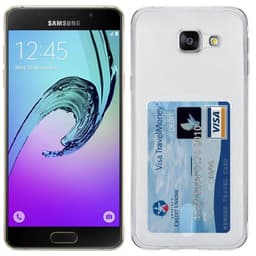 Silikonikuori kortilla Samsung Galaxy A7 2016 (SM-A710F)  - läpinäky