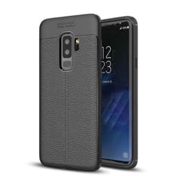 Lærmønstret silikondeksel Samsung Galaxy S9 Plus (SM-G965F)  - Svart