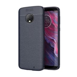Nahkakuvioitu TPU kuori Motorola Moto G6 Plus (XT1926)  - sininen