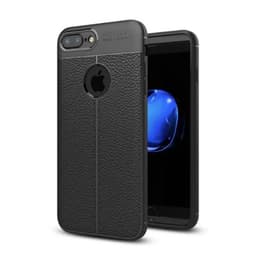 Läder mönstrat TPU skal Apple iPhone 7 Plus  - Svart
