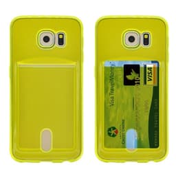 Silikondeksel med kort  Samsung Galaxy S6 Edge Plus (SM-G928F)  - Gul