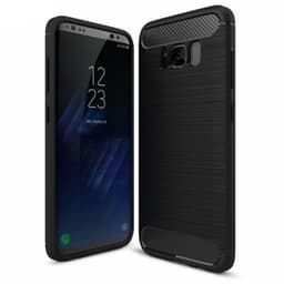 Børstet silikondeksel Samsung Galaxy S8 Plus (SM-G955F)  - Svart