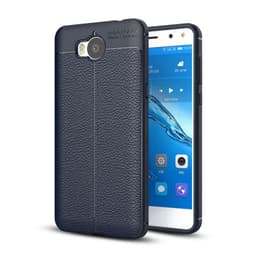 Lærmønstret silikondeksel Huawei Y6 2017 (MYA-L41)  - Blå