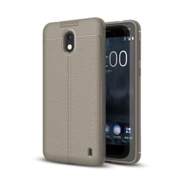 Lærmønstret silikondeksel Nokia 2 (TA-1035)  - Grå
