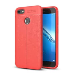 Nahkakuvioitu TPU kuori Huawei P9 Lite Mini (SLA-L22)  - punainen
