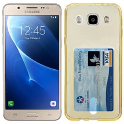 Silikonikuori kortilla Samsung Galaxy J5 2016 (SM-J510F)  - kulta