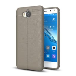 Lærmønstret silikondeksel Huawei Y6 2017 (MYA-L41)  - Grå