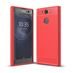 Børstet silikondeksel Sony Xperia XA2 (H4113)  - RØD