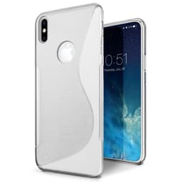 S-Line Silicone Cover tile cover Apple iPhone X / Xs  - hvid