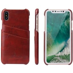 Retro Cover 2-kort Apple iPhone X / Xs  - brun