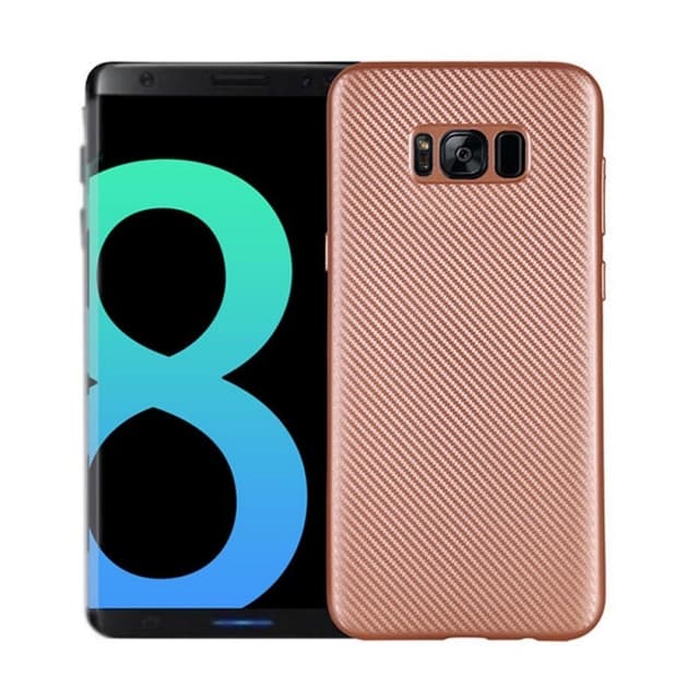 Carbon Fibre skal Samsung Galaxy S8 Plus (SM-G955F)  - Rosè Guld
