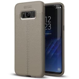 Läder mönstrat TPU skal Samsung Galaxy S8 Plus (SM-G955F)  - Grå