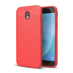 Nahkakuvioitu TPU kuori Samsung Galaxy J5 2017 (SM-J530F)  - punainen
