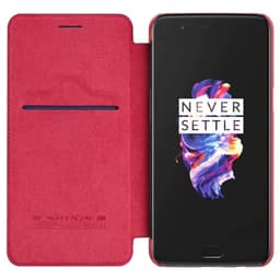 Nillkin Qin Flipdeksel OnePlus 5 (A5000)  - RØD