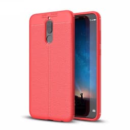 Nahkakuvioitu TPU kuori Huawei Mate 10 Lite (RNE-L21)  - punainen
