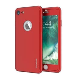 FLOVEME 360° skal med glas Apple iPhone 7 / 8  - Röd