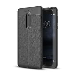 Nahkakuvioitu TPU kuori Nokia 5 (TA-1053)  - musta
