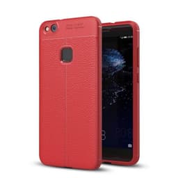 Nahkakuvioitu TPU kuori Huawei P10 Lite (WAS-LX1)  - punainen