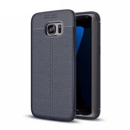 Lædermønstret silicone cover Samsung Galaxy S7 Edge (SM-G935F)  - bl