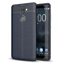 Nahkakuvioitu TPU kuori Nokia 8 Sirocco (TA-1005)  - sininen