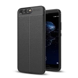 Läder mönstrat TPU skal Huawei P10 (VTR-L29)  - Svart