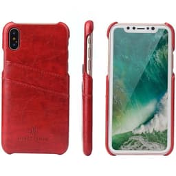 Retrodeksel med kort Apple iPhone X / Xs  - RØD