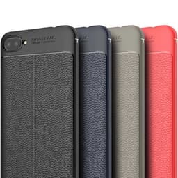 Lærmønstret silikondeksel Asus Zenfone 4 Max (ZC554KL)  - RØD
