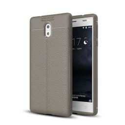 Lærmønstret silikondeksel Nokia 3 (TA-1032)  - Grå