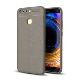Nahkakuvioitu TPU kuori Huawei Honor 8 Pro (DUK-L09)  - harmaa