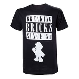 T-Shirt Nintendo - Mario Breaking Bricks svart (M)