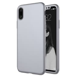 FLOVEME 360 cover med glas Apple iPhone X / Xs  - sølv