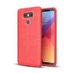 Nahkakuvioitu TPU kuori LG G6 (H870)  - punainen