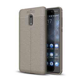 Lærmønstret silikondeksel Nokia 6 (TA-1021)  - Grå