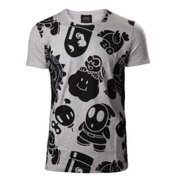 T-skjorte Nintendo - karaktermotiv grå (XL)