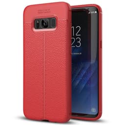 Lærmønstret silikondeksel Samsung Galaxy S8 Plus (SM-G955F)  - RØD