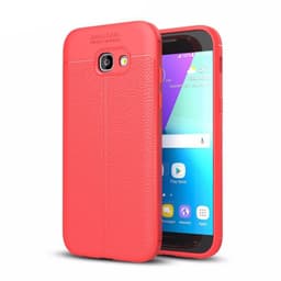 Nahkakuvioitu TPU kuori Samsung Galaxy A5 2017 (SM-A520F)  - punainen