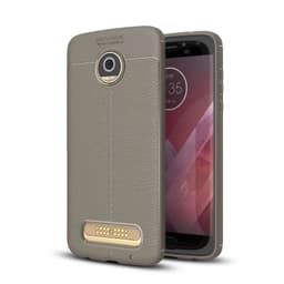 Lærmønstret silikondeksel Motorola Moto Z2 Play (XT1710)  - Grå