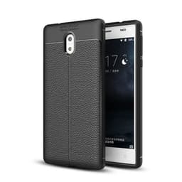 Lærmønstret silikondeksel Nokia 3 (TA-1032)  - Svart