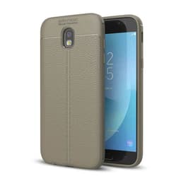 Lærmønstret silikondeksel Samsung Galaxy J7 2017 (SM-J730F)  - Grå