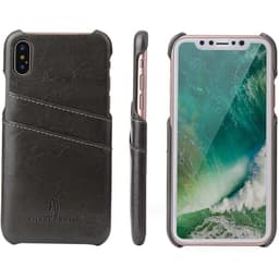 Retrokuori korttipaikoilla Apple iPhone X / Xs  - Tummanharmaa