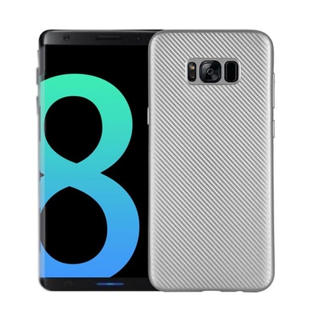 Carbon Fibre skal Samsung Galaxy S8 Plus (SM-G955F)  - Silver