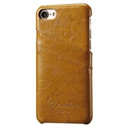 Retrokuori korttipaikoilla Apple iPhone 7, 8  - keltainen