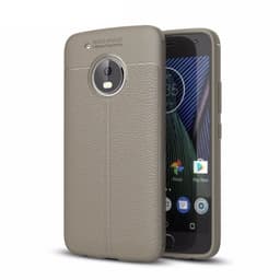 Läder mönstrat TPU skal Motorola Moto G5 Plus (XT1683)  - Grå